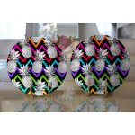 - Supla2li-3250-Gorsel2 - Realhomes  Realhomes Siyah Zigzag Temalı Ananas Desenli Modern 2'li Yuvarlak Servis Altlığı - Supla Realhomes