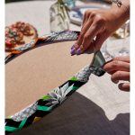 - Supla2li-3250-Gorsel4 - Realhomes  Realhomes Siyah Zigzag Temalı Ananas Desenli Modern 2'li Yuvarlak Servis Altlığı - Supla Realhomes