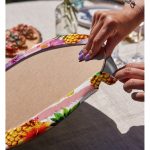 - Supla2li-3252-Gorsel4 - Realhomes Realhomes Pembe Zeminli Ananaslar Özel Tasarım Modern 2'li Yuvarlak Servis Altlığı - Supla Realhomes