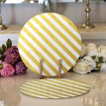 - Supla2li-3255-Gorsel1 - Realhomes Realhomes Modern Altın Çizgiler Özel Tasarımlı 2'li Yuvarlak Servis Altlığı - Supla Realhomes