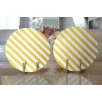 - Supla2li-3255-Gorsel2 - Realhomes Realhomes Modern Altın Çizgiler Özel Tasarımlı 2'li Yuvarlak Servis Altlığı - Supla Realhomes