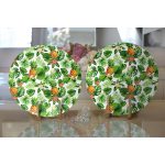 Realhomes Summer Tropikal Desenli Özel Tasarımlı Modern 2'li Yuvarlak Servis Altlığı - Supla Realhomes