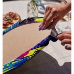 Realhomes Sarı Zeminde Tropikal Orman Tasarımlı Modern 2'li Yuvarlak Servis Altlığı - Supla Realhomes