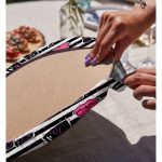 - Supla2li-3286-Gorsel4 - Realhomes Realhomes Siyah Çizgili Popart Makeup Desenli Modern 2'li Yuvarlak Servis Altlığı - Supla Realhomes