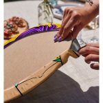 Realhomes Sarı Puanlı Popart Desenli Modern 2'li Yuvarlak Servis Altlığı - Supla Realhomes