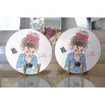 Realhomes Özel Tasarım Smile Take Up Desenli Modern 2'li Yuvarlak Servis Altlığı - Supla Realhomes