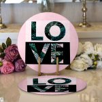 - Supla2li-3304-Gorsel1 - Realhomes Realhomes Love Yaprak Detaylı Özel Tasarım Modern 2'li Yuvarlak Servis Altlığı - Supla Realhomes