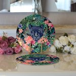 - Supla2li-3309-Gorsel3 - Realhomes Realhomes Lacivert Zeminli Leopar Özel Tasarım Modern 2'li Yuvarlak Servis Altlığı - Supla Realhomes