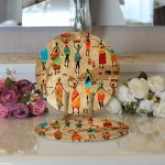 - Supla2li-3321-Gorsel3 - Realhomes Realhomes Afrika Etnik Desenli Dijital Baskılı Modern 2'li Yuvarlak Servis Altlığı - Supla Realhomes