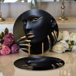 - Supla2li-3332-Gorsel1 - Realhomes Realhomes African Gold Kadın Özel Tasarımlı Modern 2'li Yuvarlak Servis Altlığı - Supla Realhomes