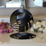 - Supla2li-3332-Gorsel3 - Realhomes Realhomes African Gold Kadın Özel Tasarımlı Modern 2'li Yuvarlak Servis Altlığı - Supla Realhomes