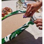 Realhomes Suluboya Tropikal Yapraklar Desenli Özel Tasarım Modern 2'li Yuvarlak Servis Altlığı - Supla Realhomes