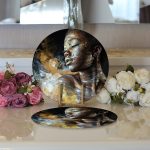 Realhomes African Woman Etnik Desenli Dijital Baskılı Modern 2'li Yuvarlak Servis Altlığı - Supla Realhomes