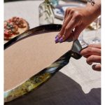 Realhomes African Woman Etnik Desenli Dijital Baskılı Modern 2'li Yuvarlak Servis Altlığı - Supla Realhomes