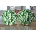 - Supla2li-3343-Gorsel2 - Realhomes Realhomes Suluboya Kaktüs Tasarımlı Dijital Baskılı Modern 2'li Yuvarlak Servis Altlığı - Supla Realhomes