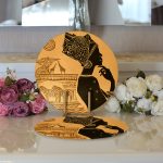 - Supla2li-3347-Gorsel3 - Realhomes  Realhomes African Etnik Tasarım Dijital Baskılı Modern 2'li Yuvarlak Servis Altlığı - Supla Realhomes