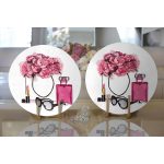 Realhomes Coco Shopping Tasarımlı Dijital Baskılı Modern 2'li Yuvarlak Servis Altlığı - Supla Realhomes