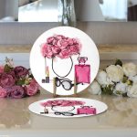 Realhomes Coco Shopping Tasarımlı Dijital Baskılı Modern 2'li Yuvarlak Servis Altlığı - Supla Realhomes