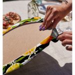 - Supla2li-3355-Gorsel4 - Realhomes Realhomes Çizgili Siyah Zeminli Limon Desenli Modern 2'li Yuvarlak Servis Altlığı - Supla Realhomes