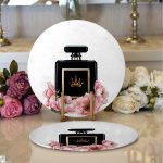 - Supla2li-3363-Gorsel1 - Realhomes Realhomes Coco Parfüm Tasarımlı Dijital Baskılı 3D Modern 2'li Yuvarlak Servis Altlığı - Supla Realhomes