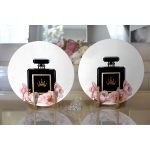 - Supla2li-3363-Gorsel2 - Realhomes Realhomes Coco Parfüm Tasarımlı Dijital Baskılı 3D Modern 2'li Yuvarlak Servis Altlığı - Supla Realhomes