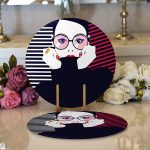 - Supla2li-3364-Gorsel1 - Realhomes Realhomes Icon Women Özel Tasarımlı Dijital Baskılı Modern 2'li Yuvarlak Servis Altlığı - Supla Realhomes