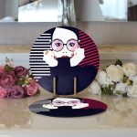 - Supla2li-3364-Gorsel3 - Realhomes Realhomes Icon Women Özel Tasarımlı Dijital Baskılı Modern 2'li Yuvarlak Servis Altlığı - Supla Realhomes