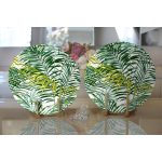 - Supla2li-3377-Gorsel2 - Realhomes Realhomes Yeşil Palmiye Yaprakları Özel Tasarımlı Modern 2'li Yuvarlak Servis Altlığı - Supla Realhomes