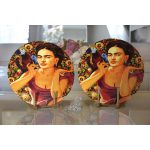 - Supla2li-3378-Gorsel2 - Realhomes  Realhomes Mutluluk Çiçekleri Vintage Tasarımlı Dijital Baskılı Modern 2'li Yuvarlak Servis Altlığı - Supla Realhomes