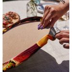 - Supla2li-3378-Gorsel4 - Realhomes  Realhomes Mutluluk Çiçekleri Vintage Tasarımlı Dijital Baskılı Modern 2'li Yuvarlak Servis Altlığı - Supla Realhomes