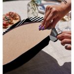 Realhomes Siyah Beyaz Fashion Woman Tasarımlı Modern 2'li Yuvarlak Servis Altlığı - Supla Realhomes