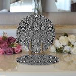 - Supla2li-3410-Gorsel3 - Realhomes Realhomes Siyah Beyaz Geometrik Yuvarlak Tasarımlı Modern 2'li Yuvarlak Servis Altlığı - Supla Realhomes