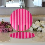 - Supla2li-3414-Gorsel3 - Realhomes Realhomes Victoria Pembesi Modern Tasarımlı Dijital Baskılı 2'li Yuvarlak Servis Altlığı - Supla Realhomes