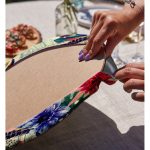 Realhomes Özel Tasarım Suluboya Amazon Desenli Dijital Baskılı 2'li Yuvarlak Servis Altlığı - Supla Realhomes