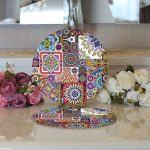 - Supla2li-3425-Gorsel3 - Realhomes Realhomes Renkli Mozaik Desenli Dijital Baskılı 2'li Yuvarlak Servis Altlığı - Supla Realhomes