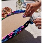 - Supla2li-3426-Gorsel4 - Realhomes Realhomes Siyah Zeminde Tropikal Desenli Özel Tasarım Dijital Baskılı 2'li Yuvarlak Servis Altlığı - Supla Realhomes