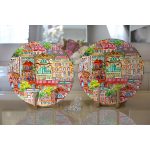 - Supla2li-3433-Gorsel2 - Realhomes Realhomes Rengarenk Evler Özel Tasarımlı Kumaş 2'li Yuvarlak Servis Altlığı - Supla Realhomes