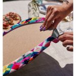 - Supla2li-3460-Gorsel4 - Realhomes Realhomes Modern Renkli Üçgen Tasarımlı Dijital Baskılı 2'li Yuvarlak Servis Altlığı - Supla Realhomes