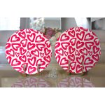 - Supla2li-3467-Gorsel2 - Realhomes Realhomes Modern Çizimli Kalpler Tasarımlı Dijital Baskılı 2'li Yuvarlak Servis Altlığı - Supla Realhomes