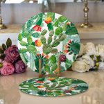 Realhomes Özel Tasarım Dijital Baskılı Modern 2'li Yuvarlak Servis Altlığı - Supla Realhomes