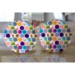 Realhomes Renkli Mozaik Desenli Dijital Baskılı 2'li Yuvarlak Servis Altlığı - Supla Realhomes