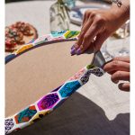 Realhomes Renkli Mozaik Desenli Dijital Baskılı 2'li Yuvarlak Servis Altlığı - Supla Realhomes