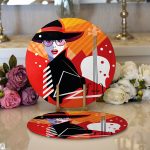 - Supla2li-3516-Gorsel1 - Realhomes Realhomes Fashion Women Özel Tasarımlı Dijital Baskılı 2'li Yuvarlak Servis Altlığı - Supla Realhomes