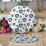 Realhomes Özel Tasarım Dijital Baskılı Modern 2'li Yuvarlak Servis Altlığı - Supla Realhomes