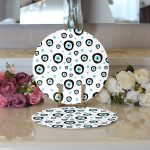 Realhomes Özel Tasarım Dijital Baskılı Modern 2'li Yuvarlak Servis Altlığı - Supla Realhomes