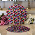 Realhomes Özel Tasarım Dijital Baskılı Modern 2'li Yuvarlak Servis Altlığı - Supla Realhomes