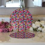 Realhomes Özel Tasarım Dijital Baskılı Modern 2'li Yuvarlak Servis Altlığı - Supla Realhomes