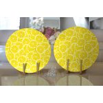 Realhomes Limon Konseptli Özel Tasarım 3D Modern 2'li Yuvarlak Servis Altlığı - Supla Realhomes