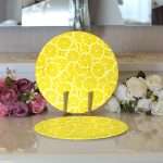 Realhomes Limon Konseptli Özel Tasarım 3D Modern 2'li Yuvarlak Servis Altlığı - Supla Realhomes