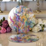 - Supla2li-3605-Gorsel1 - Realhomes  Realhomes Özel Tasarım Dijital Baskılı Modern 2'li Yuvarlak Servis Altlığı - Supla Realhomes